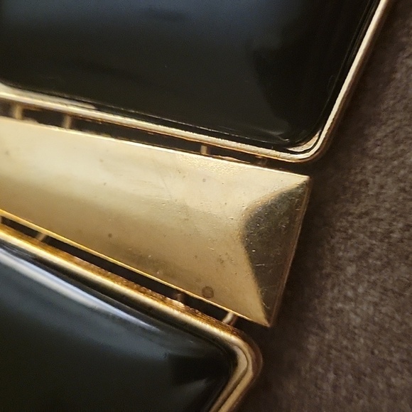 3/$30 Black Geometric Cleopatra Castlecore Bib Chain Necklace - Picture 4 of 9